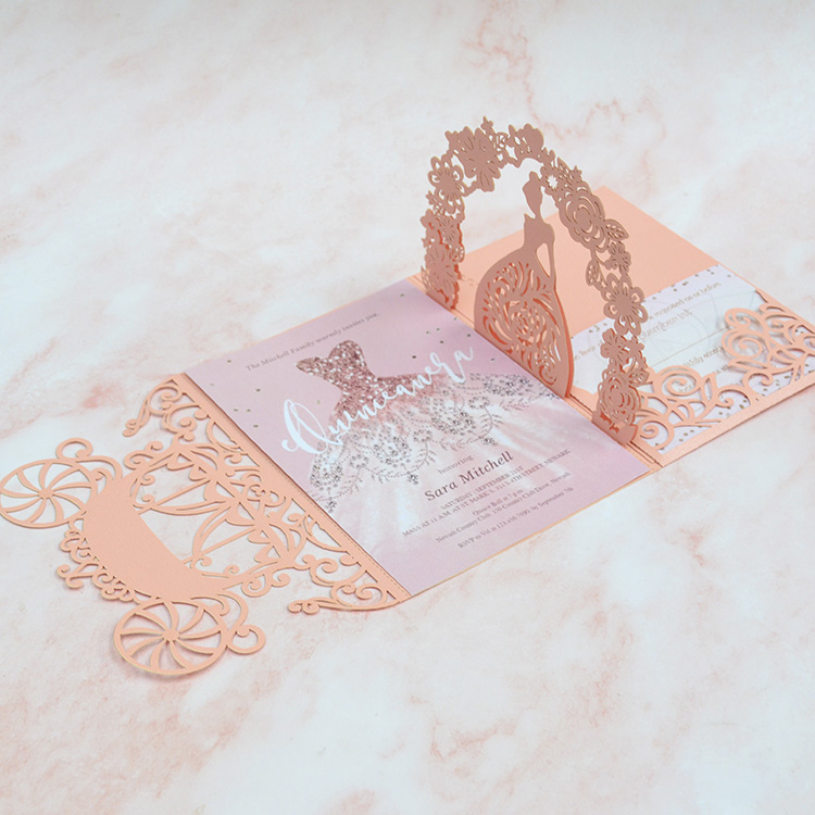 Home Security Laser - Luxury Pocket Fold Pink Envelope Laser