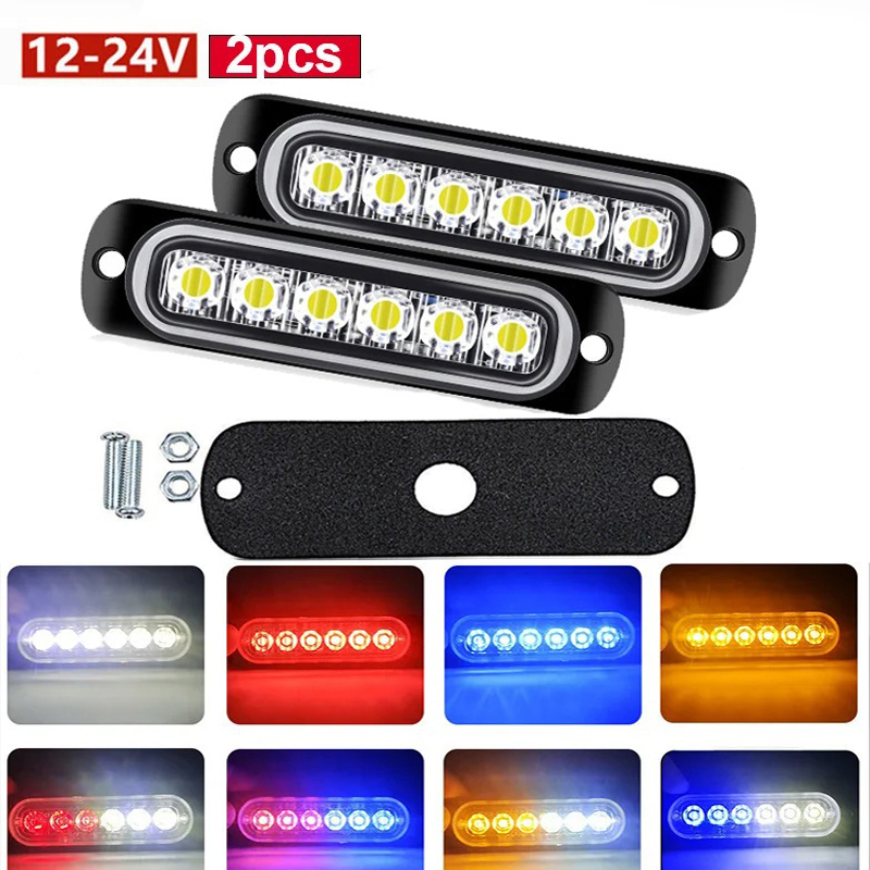 Home Security Police - 6LED Daytime Running Light 2Pcs 12/24V