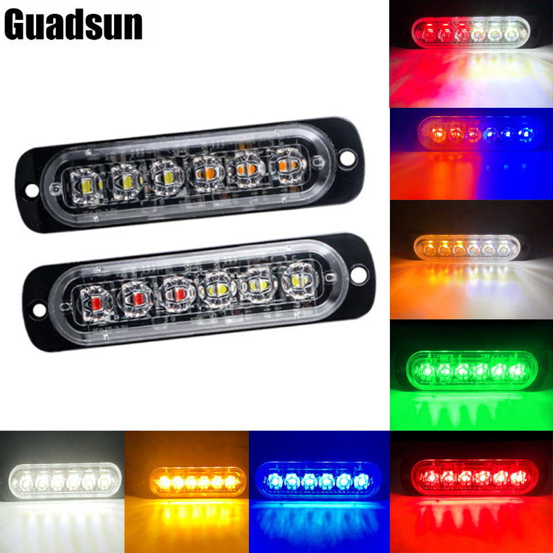 Home Security Police - 1X 6 Led Car Strobe Warning