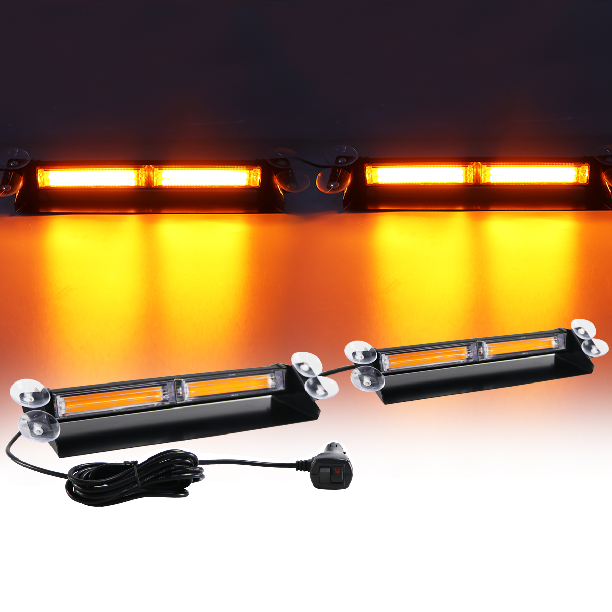 Home Security Police - 2 in 1 Amber COB LED