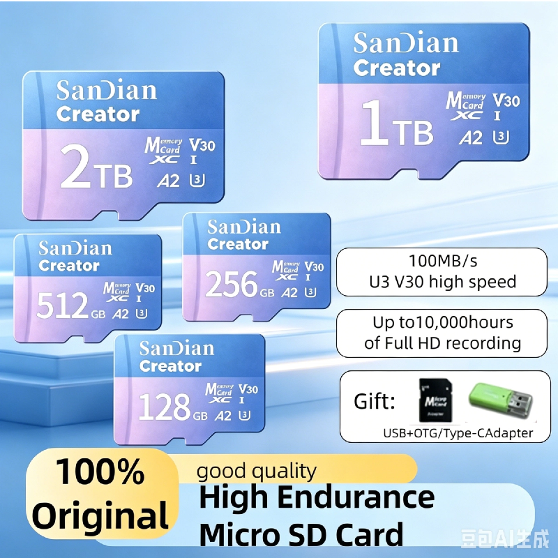 Drone Security Home - Max 190Mb/s Blue Micro TF SD