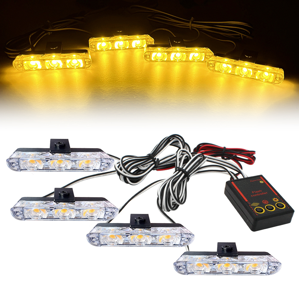 Home Security Police - 12V Car Grille Strobe Light Head