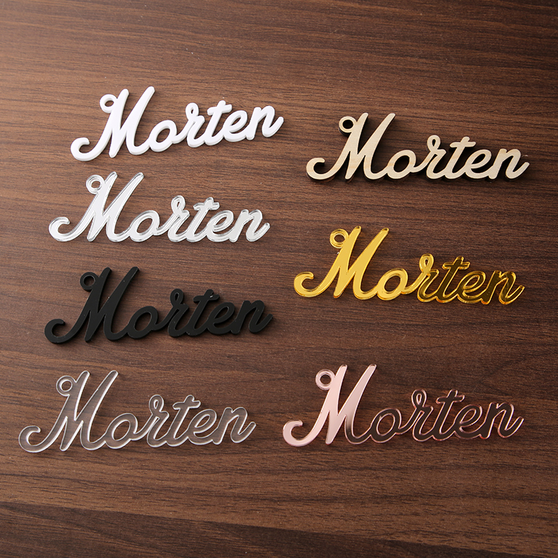 Home Security Laser - Christmas Stocking Wood Name Tags Personalized