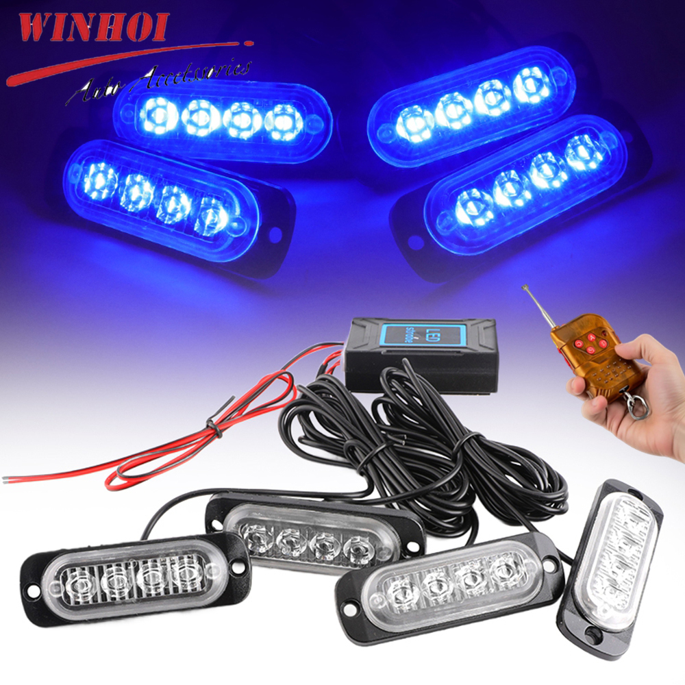 Home Security Police - Wireless Grille Police Lights for Car