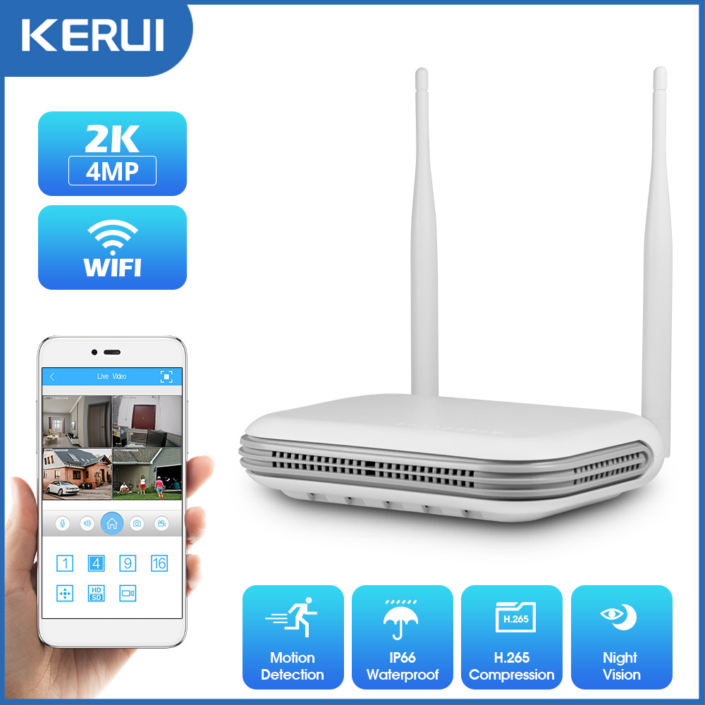 Home Security Kit - KERUI 2K 4MP Outdoor Full HD