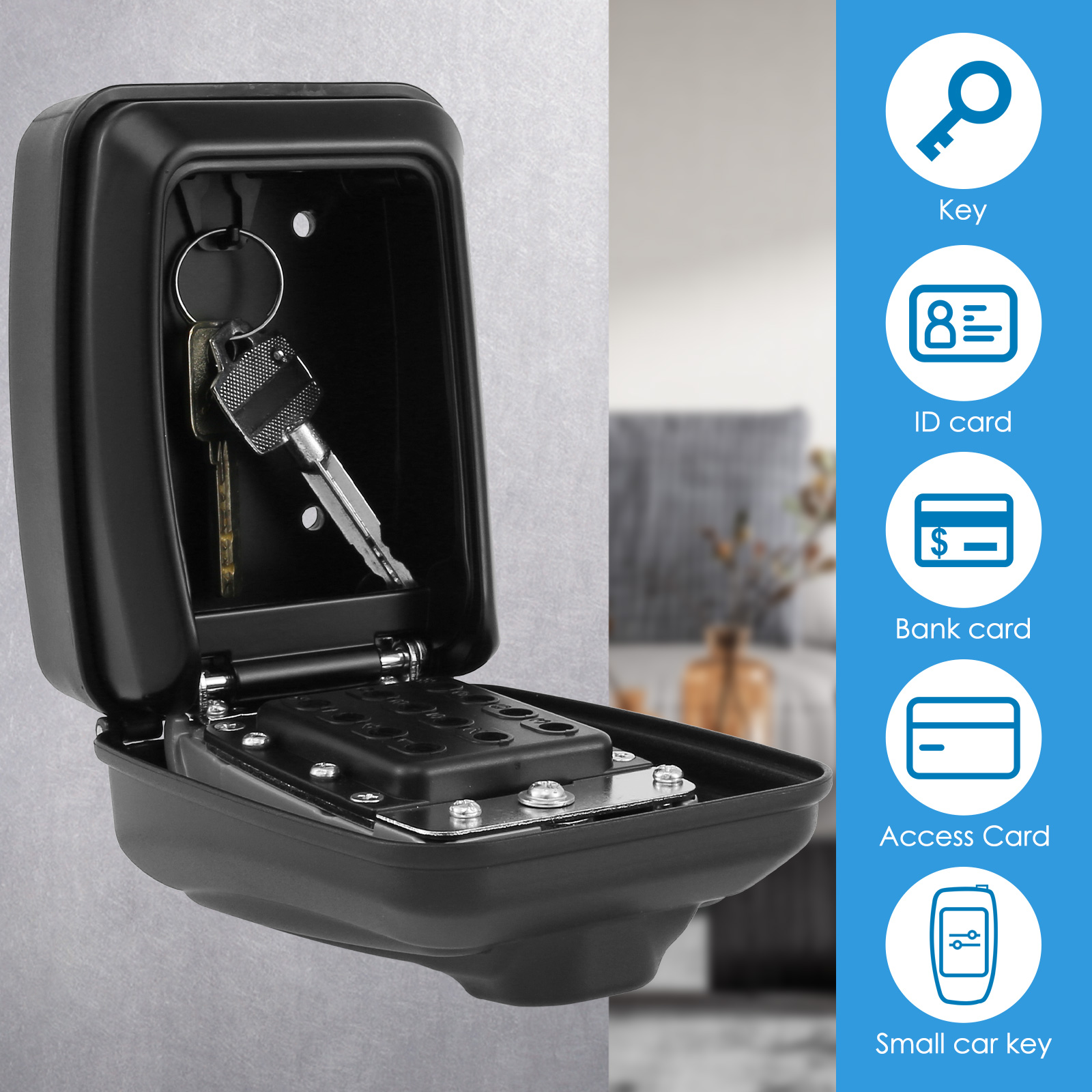 Key Lock Box Wall-Mount Secret - Home Security Ideas review and price