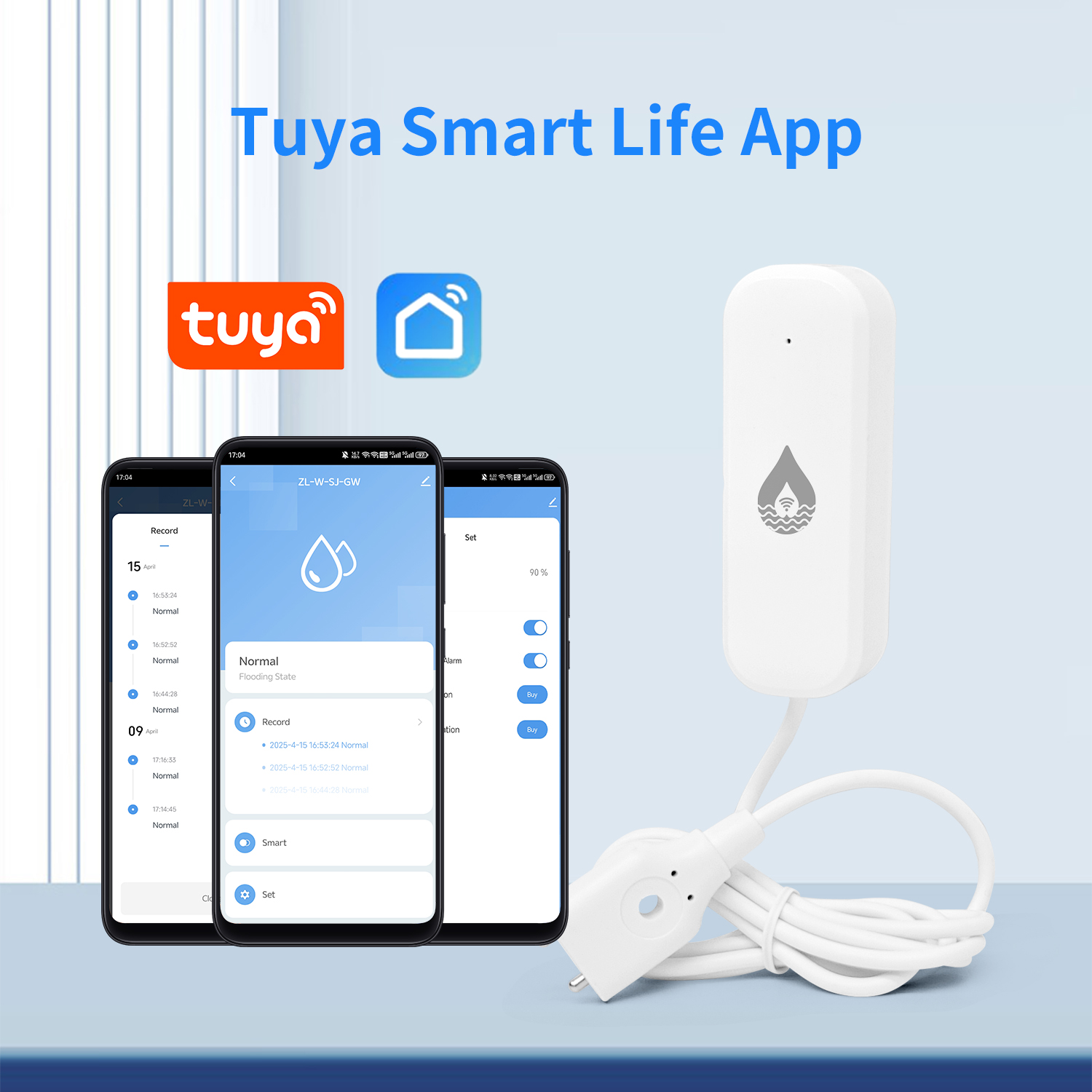 Tuya WiFi/Zigbee Water Leak Se - Home Security And Monitoring review and price