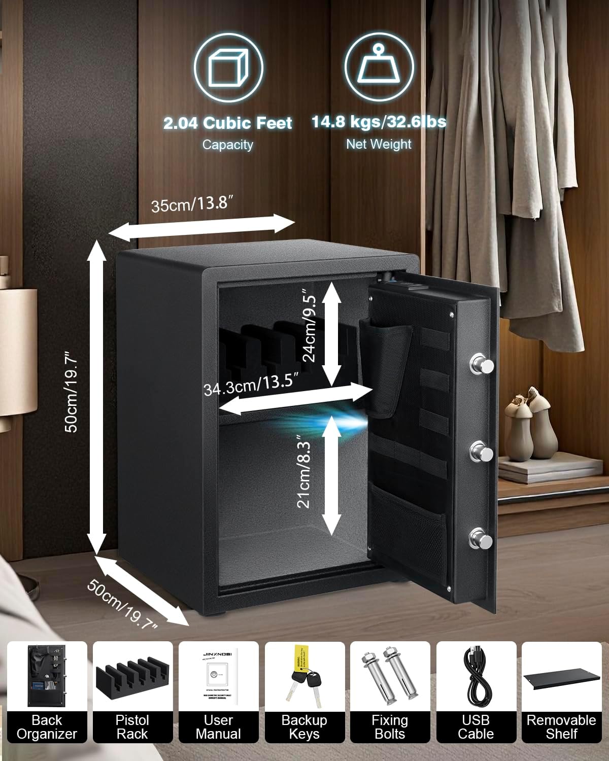 Large Biometric Gun Safes,2.04 - Home Security Safe review and price