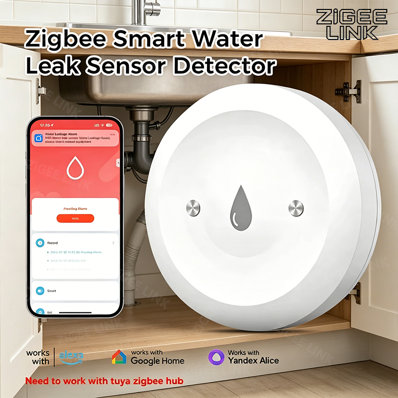 Zigbee3.0 Smart Water Leak Sen - Home Security And Monitoring review and price