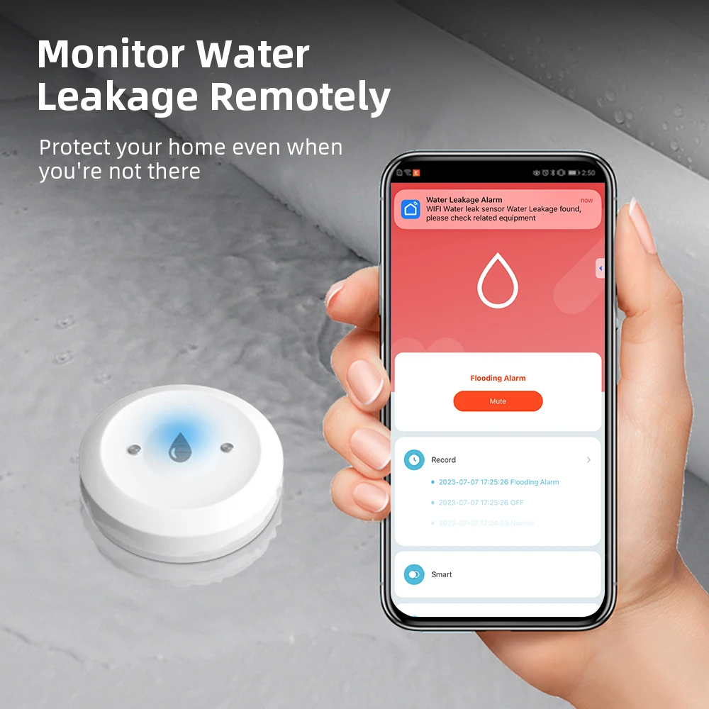 Zigbee3.0 Smart Water Leak Sen - Home Security And Monitoring review and price