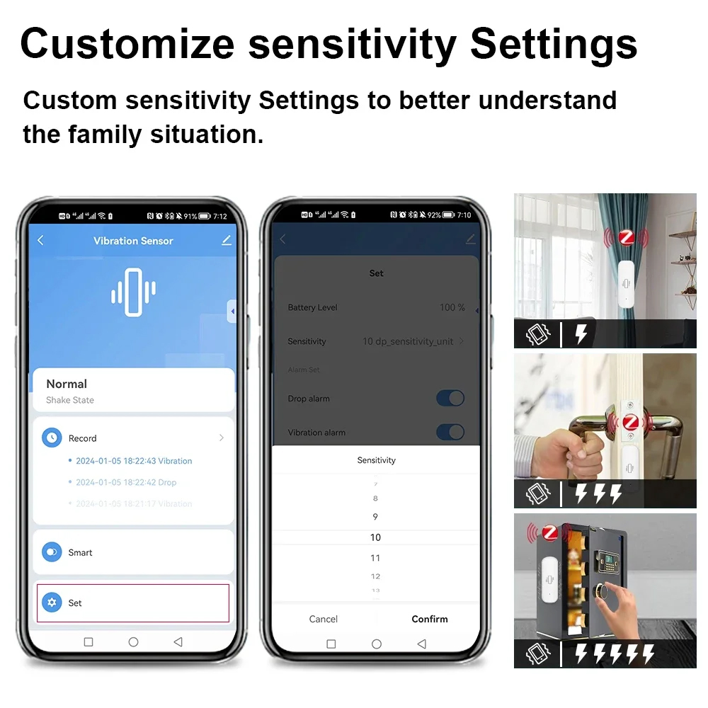 Smart ZigBee Vibration Sensor  - Home Security And Monitoring review and price