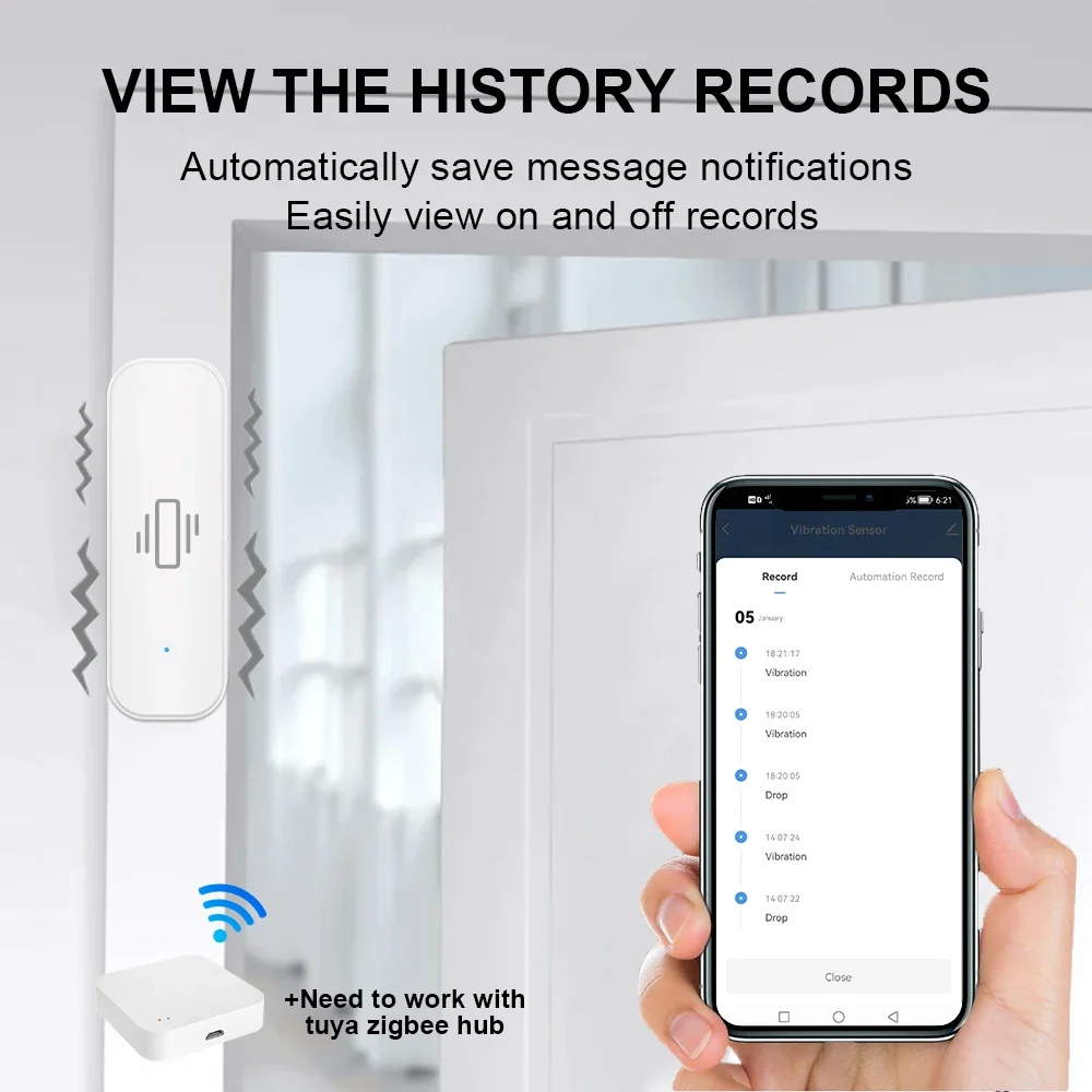 Smart ZigBee Vibration Sensor  - Home Security And Monitoring review and price