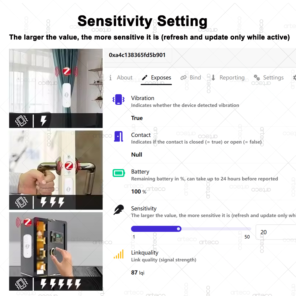 ZigBee Smart Vibration Sensor  - Home Security And Monitoring review and price