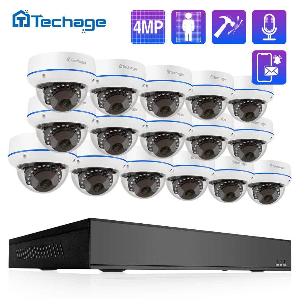 Techage HD 4MP 16CH POE Survei - Home Security Kit review and price