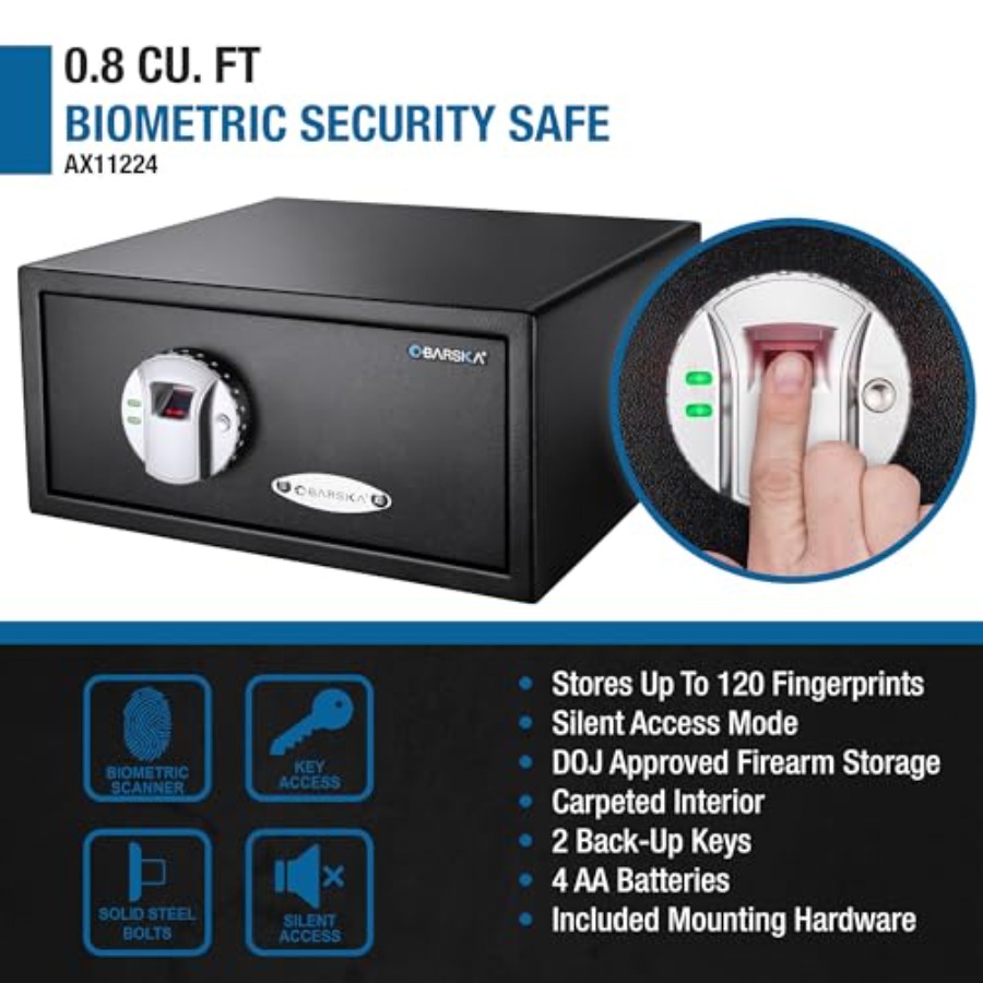 AX11224 Biometric Fingerprint  - Home Security Safe review and price
