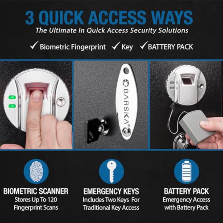 AX11224 Biometric Fingerprint  - Home Security Safe review and price