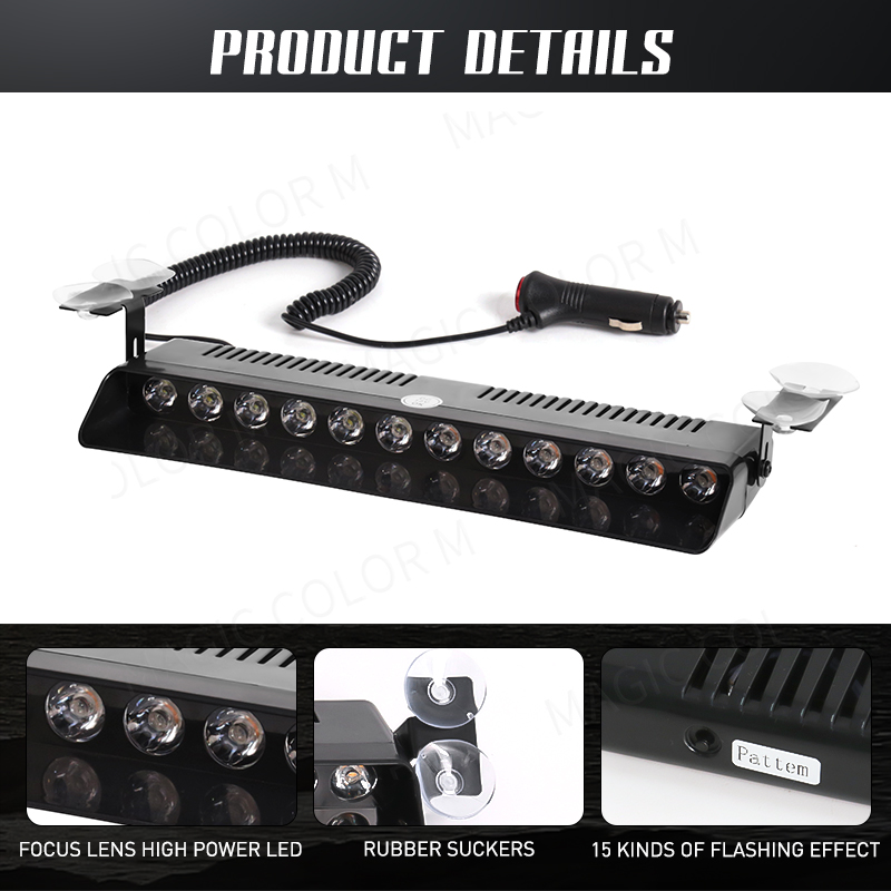 12 LED Car Strobe Light Flash  - Home Security Police review and price