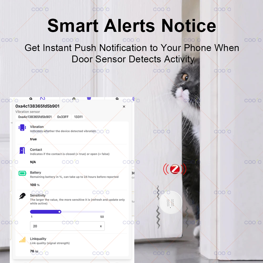 ZigBee 3.0 Vibration Sensor Re - Home Security Tools review and price