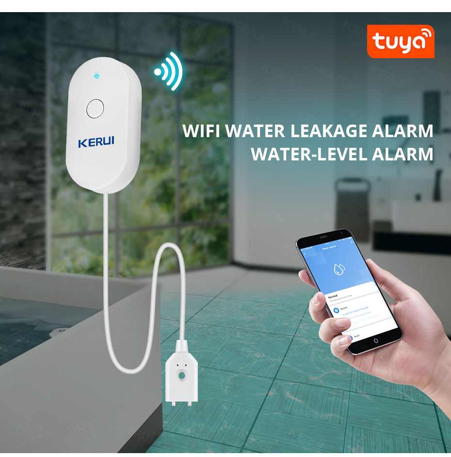 KERUI Smart  WiFi Water Sensor - Home Security And Monitoring review and price
