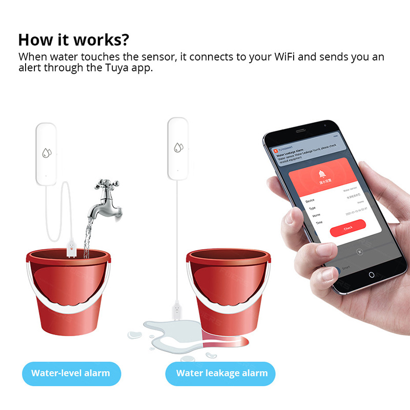 Tuya WiFi Water Leakage Alarm  - Home Security And Monitoring review and price