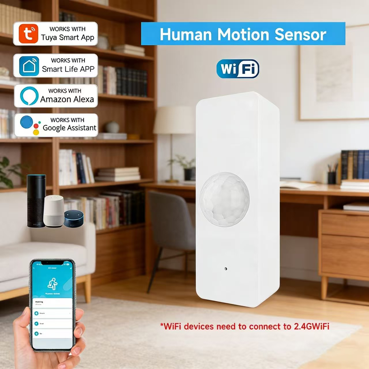 WiFi Smart PIR Motion Sensor T - Home Security And Monitoring review and price