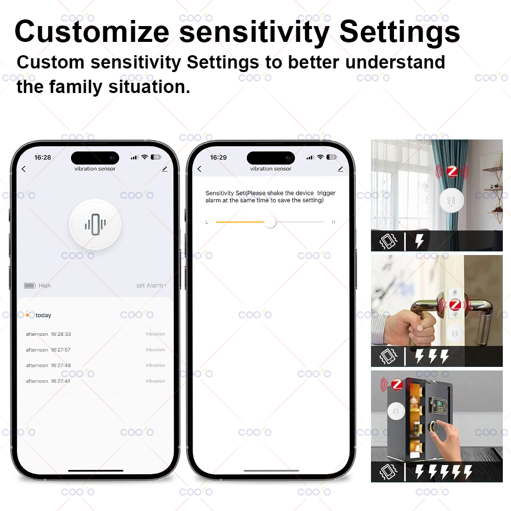 ZigBee Tuya Smart Vibration Se - Home Security And Monitoring review and price