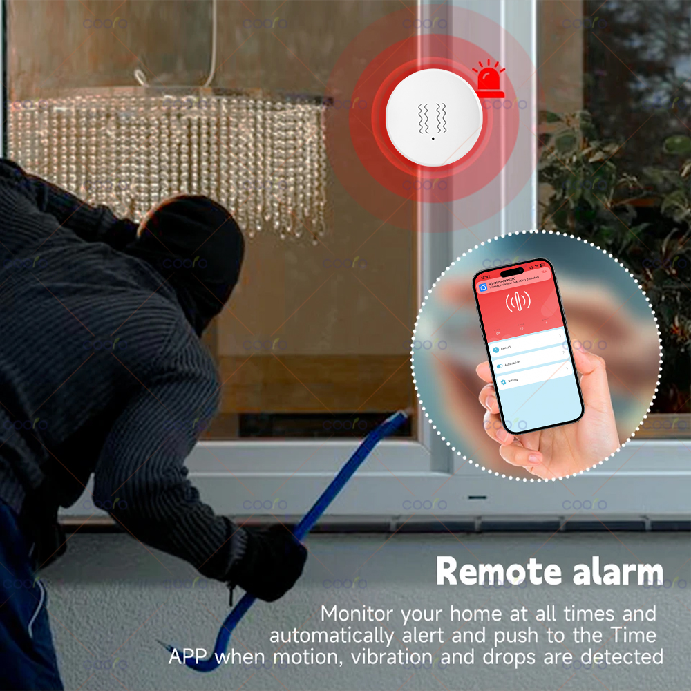 ZigBee Tuya Smart Vibration Se - Home Security And Monitoring review and price