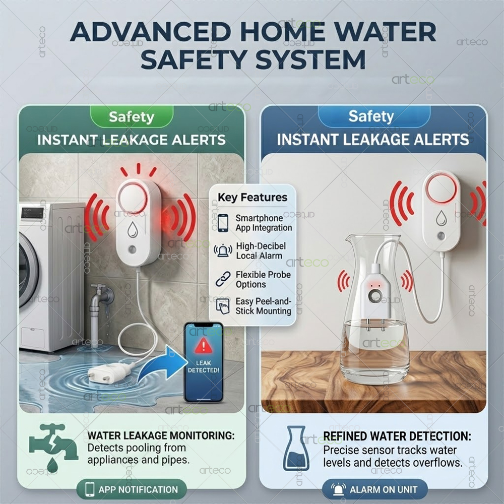 Zigbee Water Leak Detector Sma - Home Security Tools review and price