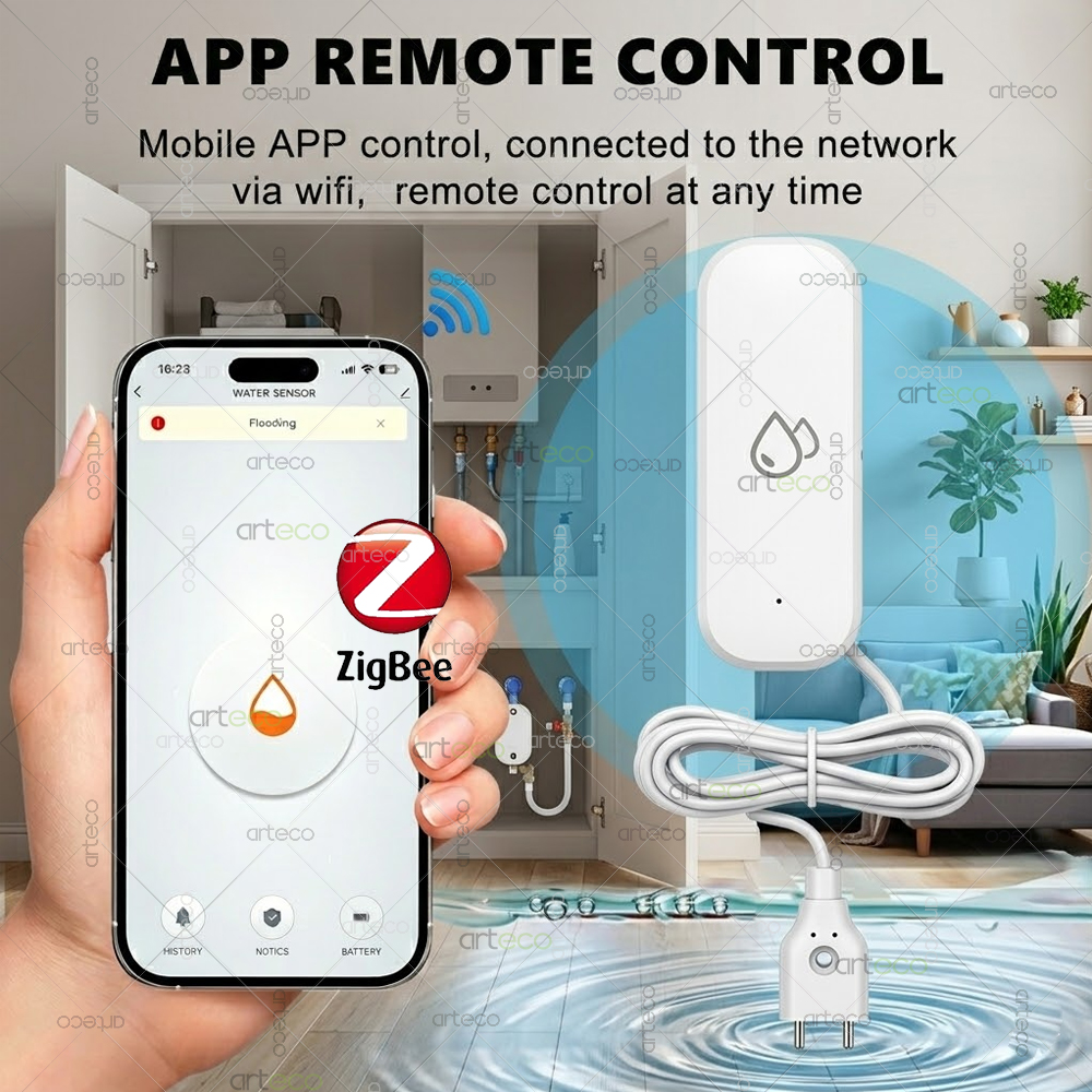 Zigbee Water Leak Detector Sma - Home Security Tools review and price