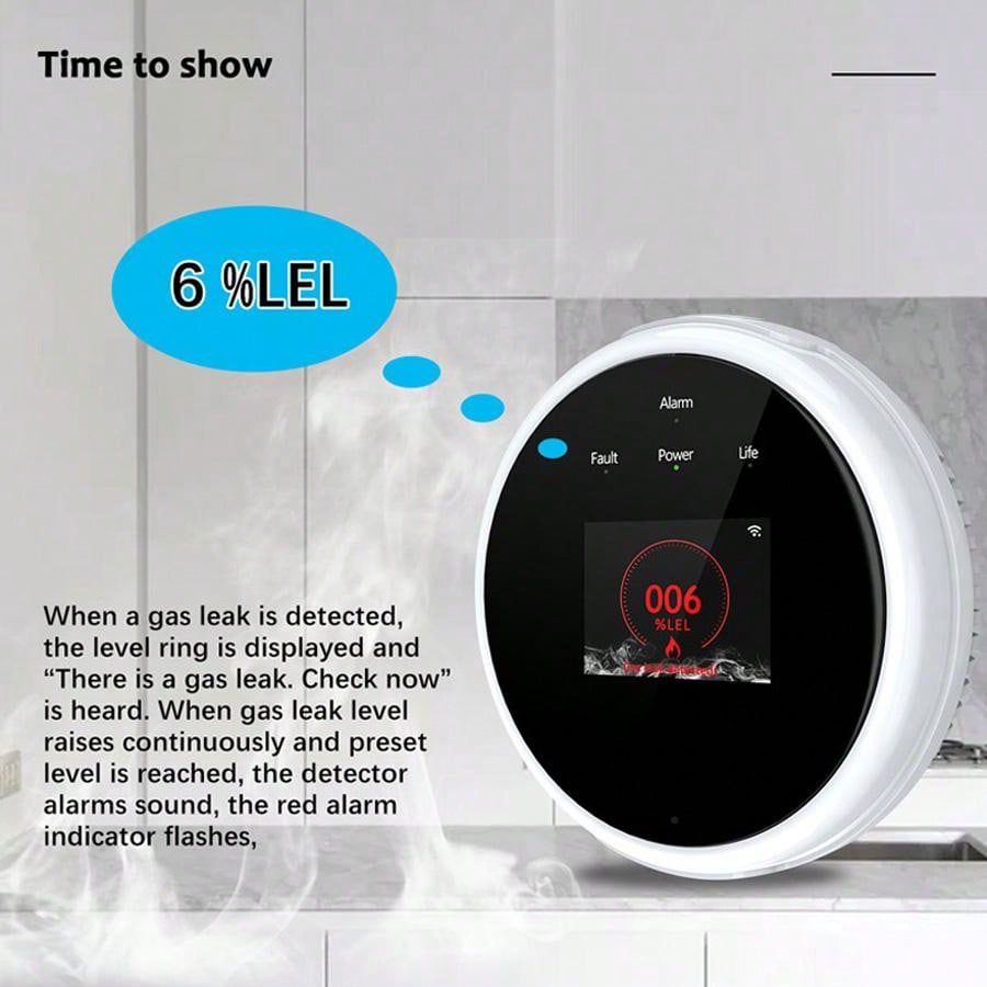 2.4G WiFi Gas Alarm Sensor Com - Home Security And Monitoring review and price