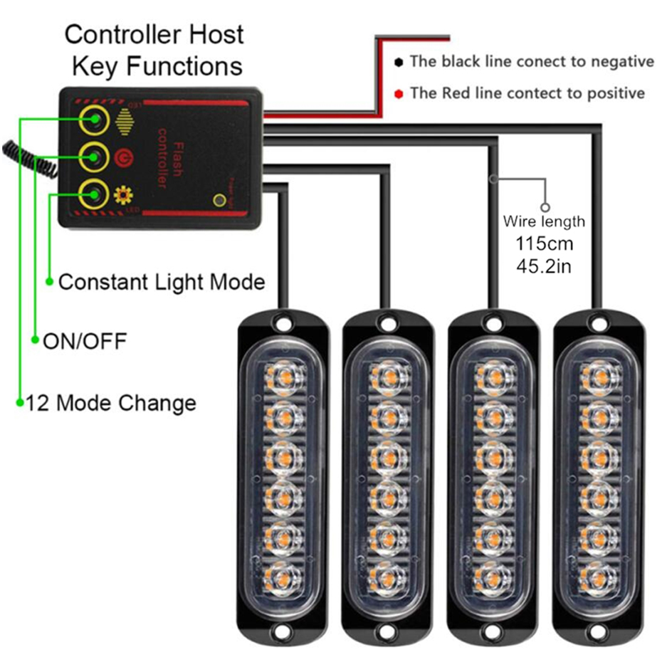 Car Front Grille Lighting 12V  - Home Security Police review and price