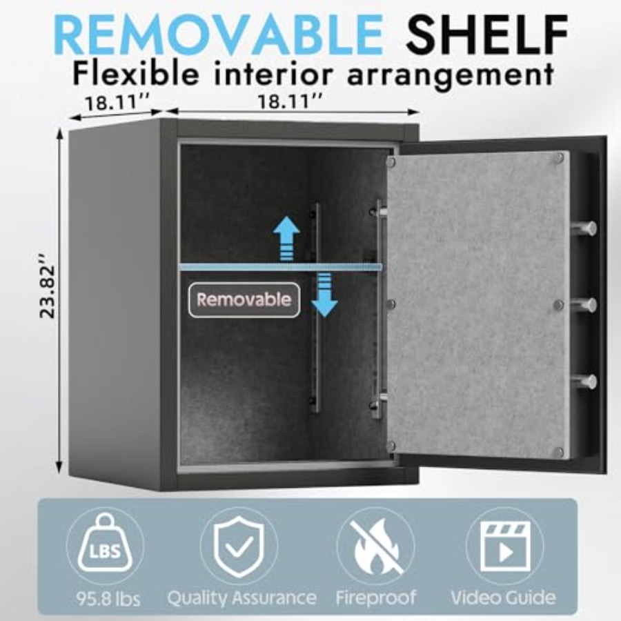 Biometric Fireproof Safe Box f - Home Security Safe review and price