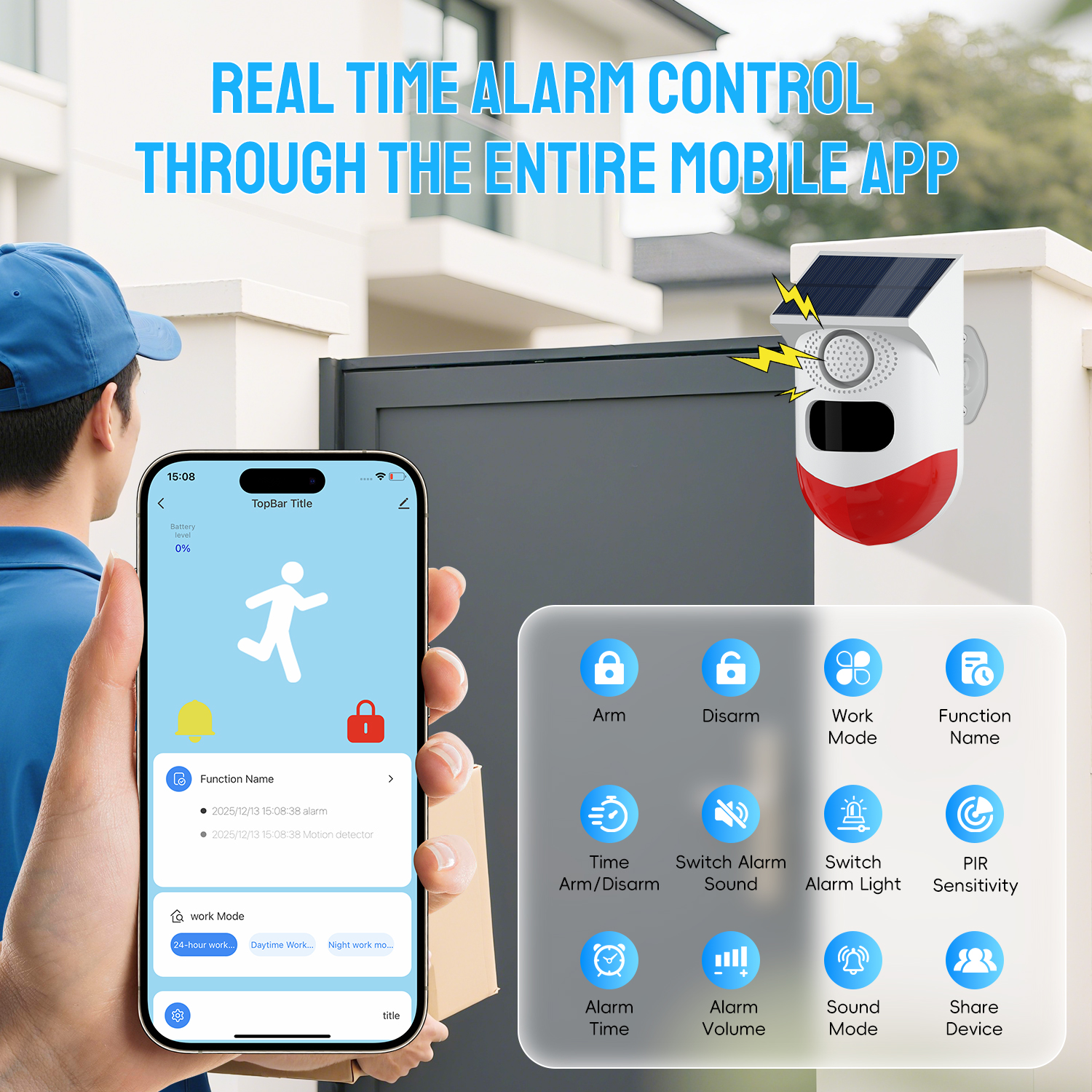 Wireless Solar Powered Motion  - Sim Gsm Alarm review and price
