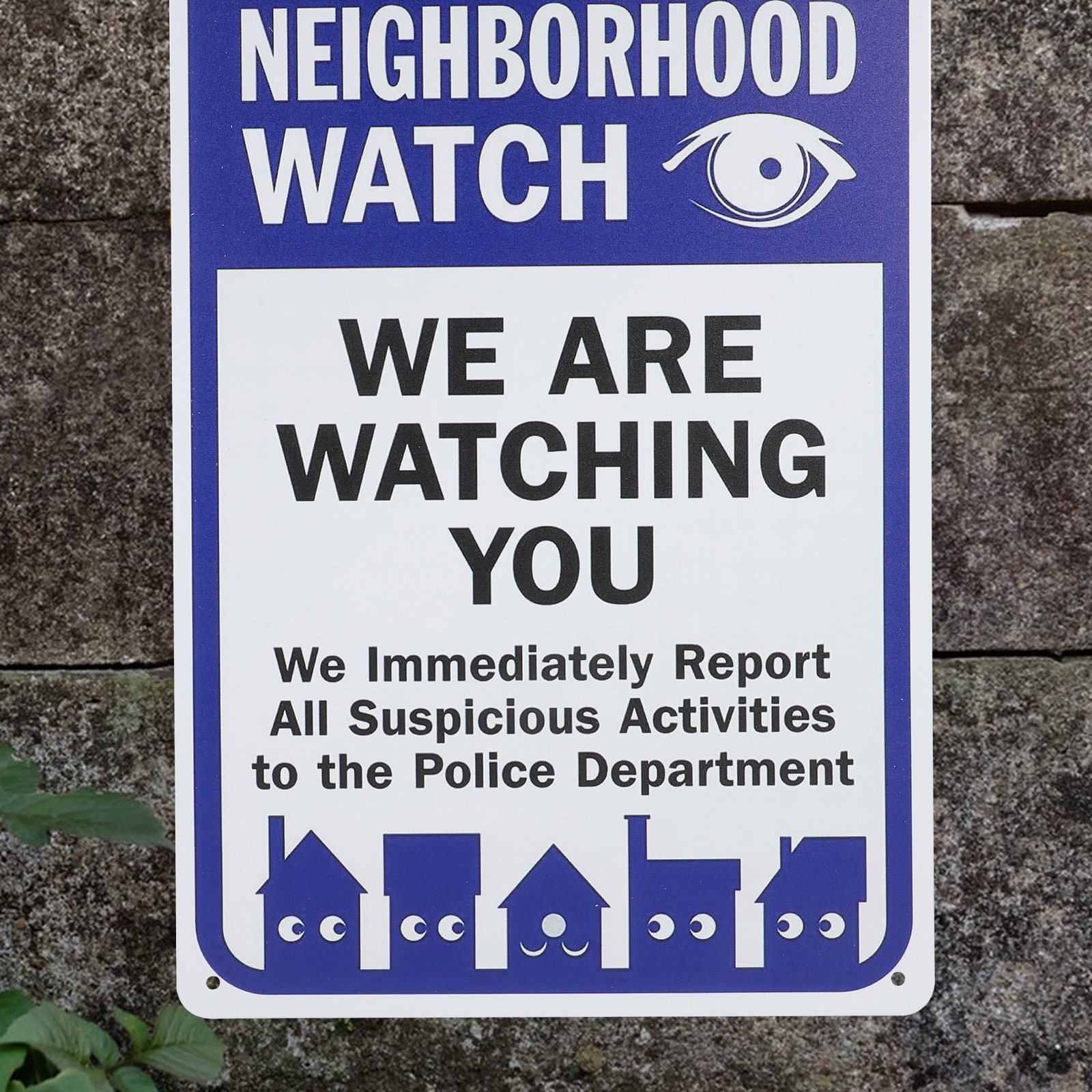 We Are Watching You Sign Weath - Home Security Fence review and price