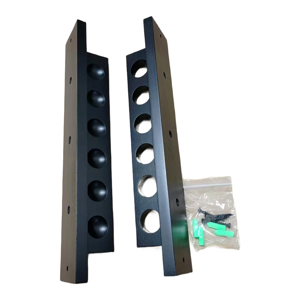 Six-Hole Wooden Pool Cue Rack  - Home Security Game review and price