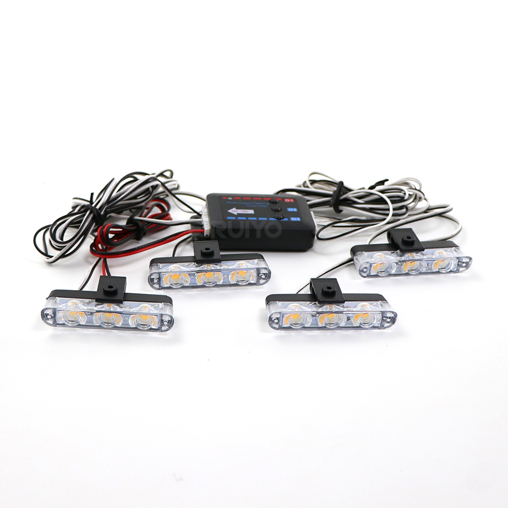 4x 3 LED Grill Car LED Strobe  - Home Security Police review and price