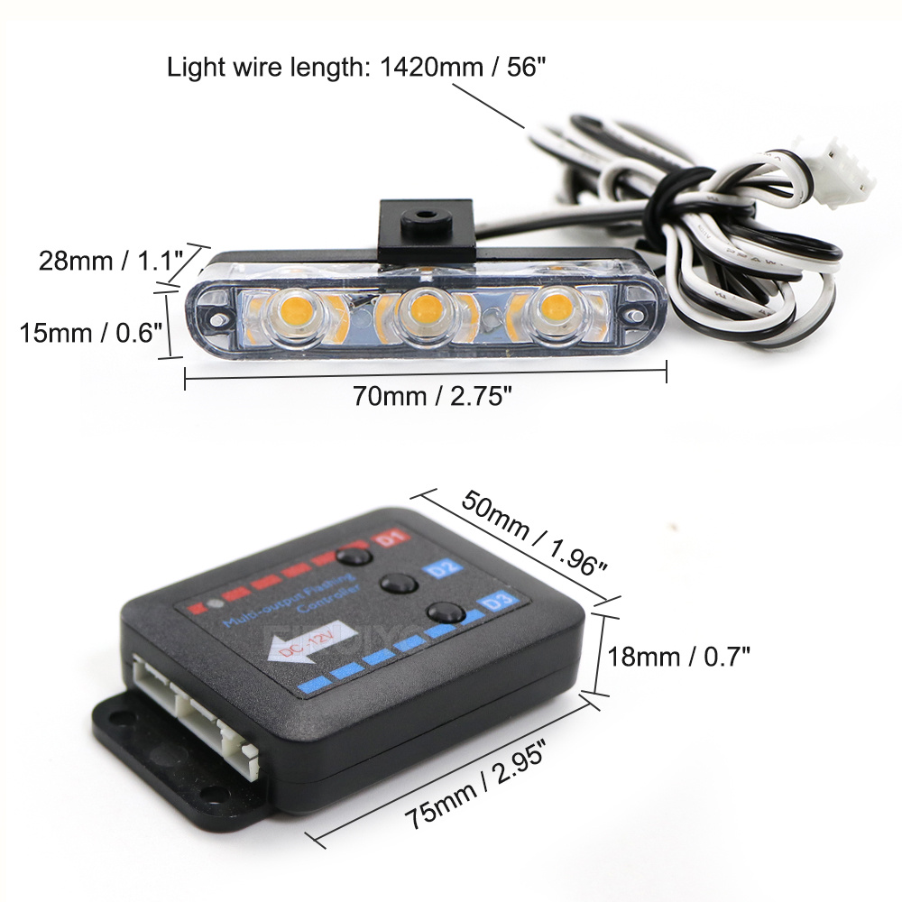 4x 3 LED Grill Car LED Strobe  - Home Security Police review and price